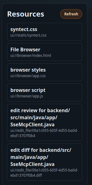 Combination of static and dynamic resources.